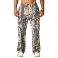 thumbnail image 5 of Men's Baggy Camo Sweatpants Wide Leg Hunting Loose Joggers Workout Athletic Sweat Pants wtih Pockets Earthy Yellow L, 5 of 7