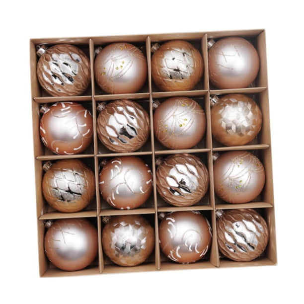 16x Bolas Navideñas Adornos Navideños Colgantes Bolas Colgantes Oro rosa