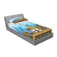 thumbnail image 2 of Ambesonne Abstract Fitted Sheet & Pillow Sham Set, South Hut, Twin, Multicolor, 2 of 2