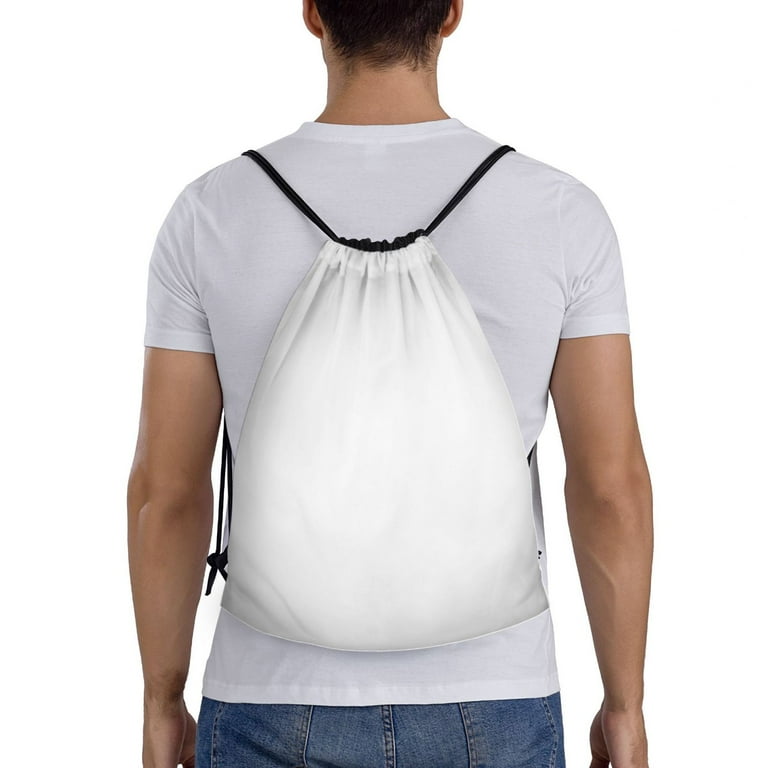 Kdxio White Print Drawstring Backpack Bag,Waterproof Draw String