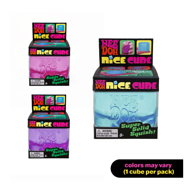 Nee doh Nice Cube, Nice Cream and Cool Cat, 1 of each random colors