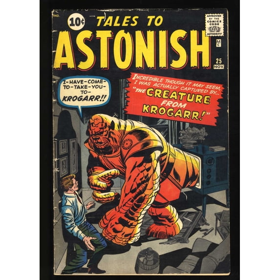 Tales To Astonish #25 VG+ 4.5 Creature from Krogarr! Jack Kirby! Dick Ayers! Comic Book