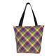 thumbnail image 1 of Fotbe Mardi Gras Plaid Bolsa de Playa con Estampado, Bolsa de Hombro, Bolsa de Mano Espaciosa, Bolsa de Viaje Ligera, Bolsa de Compras Versátil, 1 of 6