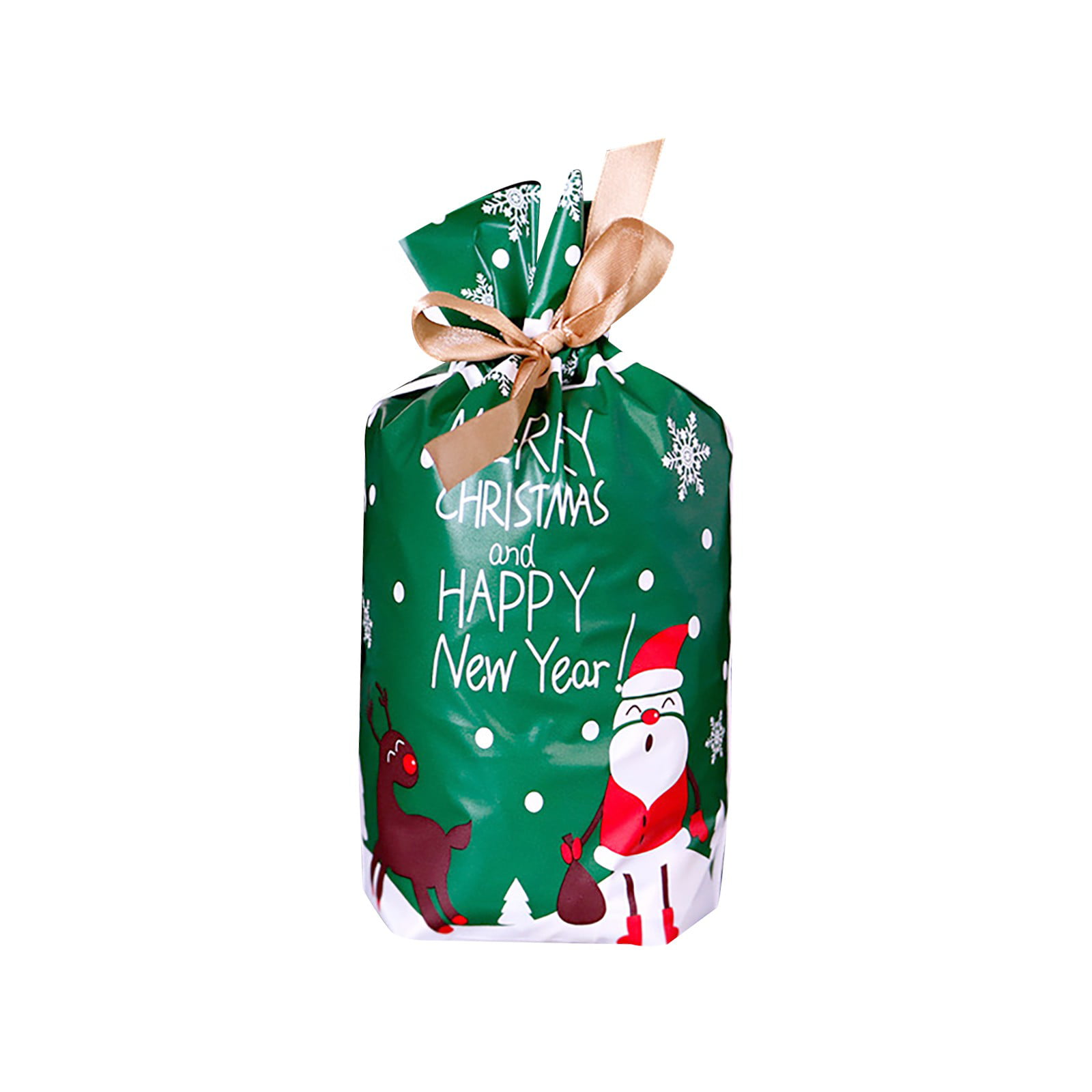Christmas Gift Bags Reusable Drawstring Wrap Sacks Present Candy Storage Pouch 