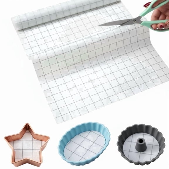 Free-Cutting Silicone Baking Mat Roll (12"x100") - Non-Stick Oven Liner & Air Fryer Mat, Reusable Pastry Mat for All Pans & Tins