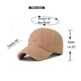 thumbnail image 2 of Jumpingount Gorra de béisbol de tamaño universal con correa ajustable Manténgase abrigado con estilo Gorras de béisbol de lana de cordero de Sombreros negro, 2 of 6