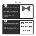 thumbnail image 3 of Corbata Pajaritas Minnieouse Doble capa Moda Hombre Gris H3112-4, 3 of 6