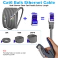 thumbnail image 3 of Cable Ethernet Soibke Cat 6 blindado, 60 m, resistente al agua, 10 RJ45, 3 of 7