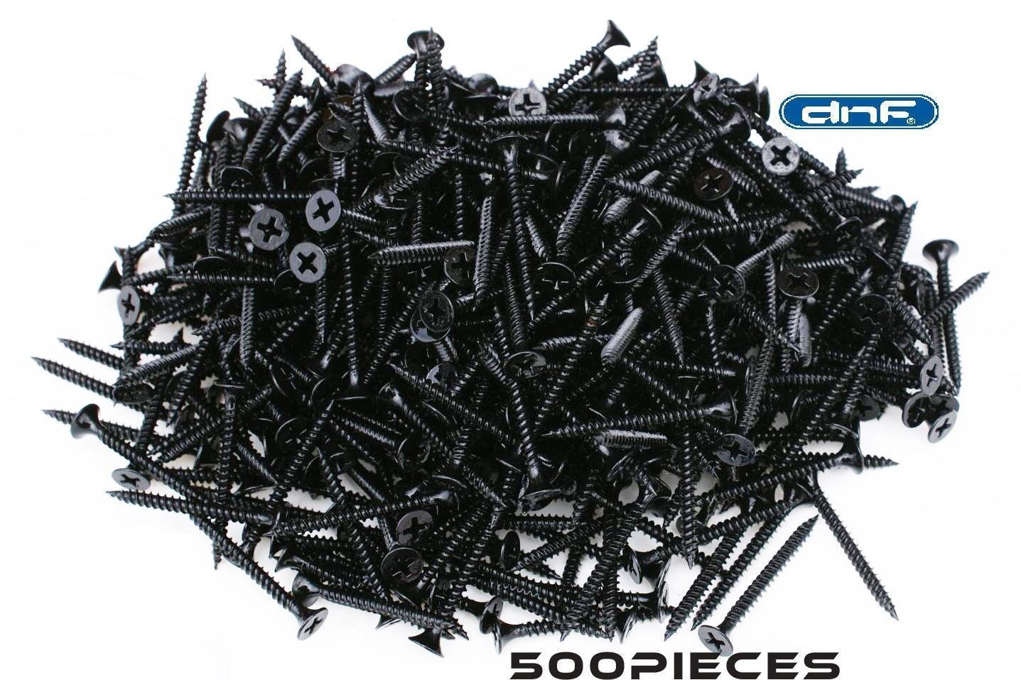500 Pack Phillips Bugel Twinfast Type Screws Hardened Black Color (6 X