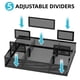 thumbnail image 2 of Organizador de cajones Marbrasse, paquete de 2 con 8 compartimentos ajustables, 2 of 7