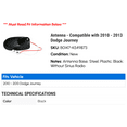 thumbnail image 2 of Antenna - Compatible with 2010 - 2013 Dodge Journey 2011 2012, 2 of 2