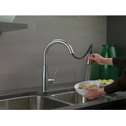 Delta 9113-AR-DST Essa Single Handle Pull-Down Kitchen Faucet in Arctic Stainless