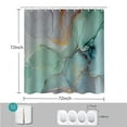 thumbnail image 4 of Stcomart Jade Ink wash painting Shower Curtain Set Green Fabric Shower Curtain For Bathroom, 72x72, 4 of 7