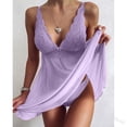thumbnail image 3 of Camisón de mujer sexy de encaje con tirantes y escote en V para el hogar Pijamas de mujer 5288, 3 of 5