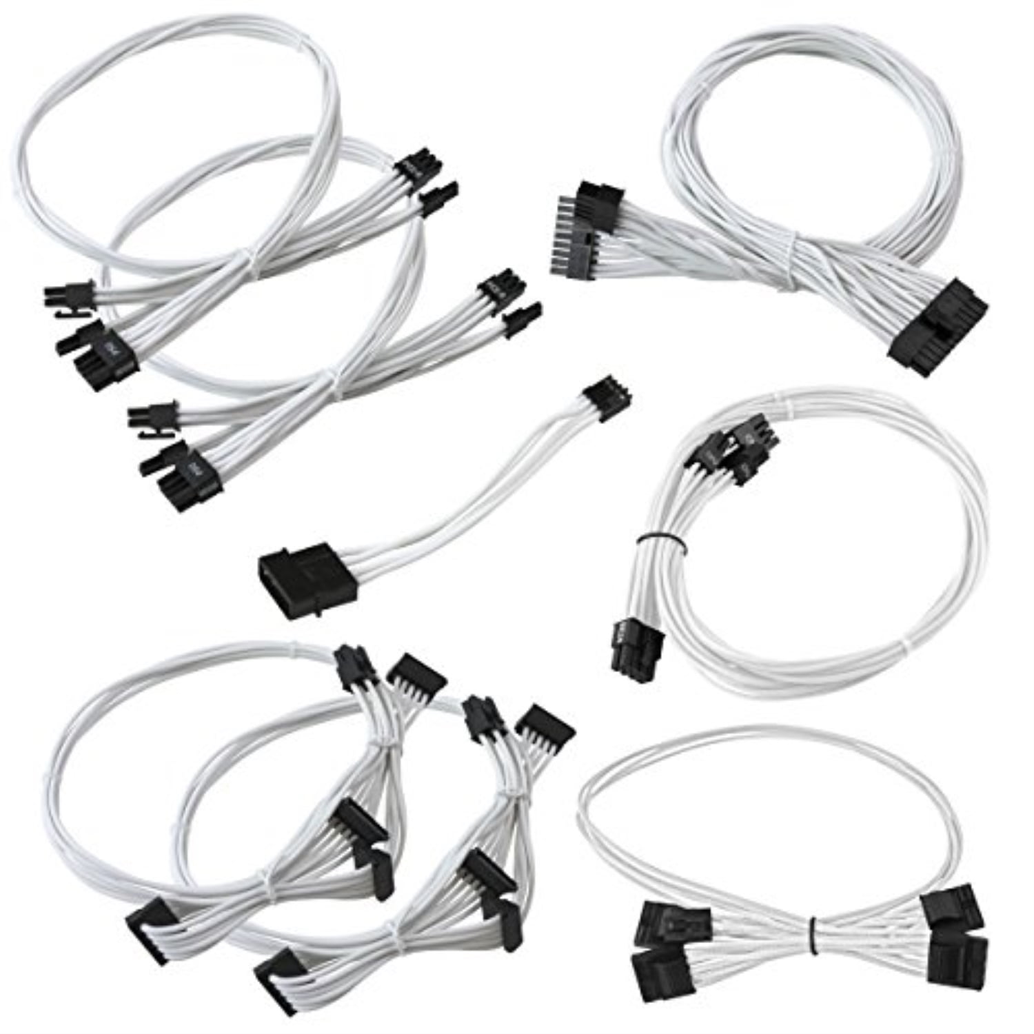 EVGA White GS/PS (550/650 Watt) Power Supply Cable Set, Individually