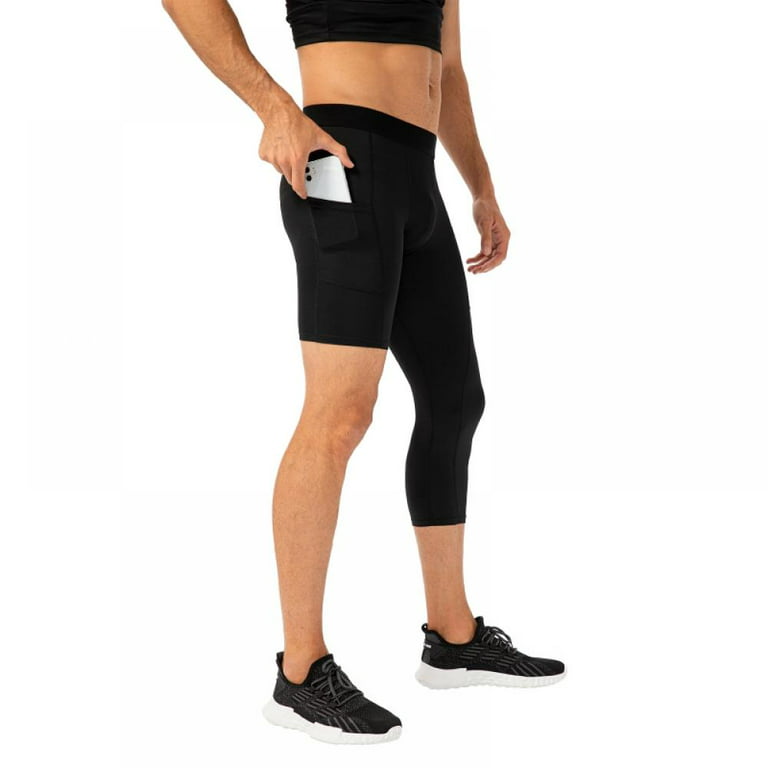 Men's Quick Dry Athletic Pants Short Leg Fitness Pants Seven