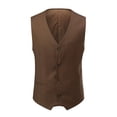 thumbnail image 4 of Traje clásico delgado para hombre, traje elegante de 3 piezas con un botón para boda, reunión de negocios, 4 of 4