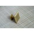 thumbnail image 4 of 10 Pack - Hamilton Bowes Satin Brass Cabinet Hardware Square 1.16" Modern Basic Knob Modern Gold Vibrant Amber, 4 of 4