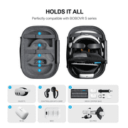 BOBOVR C3 Carrying Case Designed for Meta Quest 3 and BOBOVR S3PRO Head Strap Sling Case for Extended Travel VR Accessories