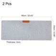 thumbnail image 2 of Uxcell 35x13" Desk Mat Protector, 2 Pack Dual Side Soft Smooth Mouse Pad Writing Mat, Gray, 2 of 6
