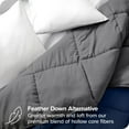 thumbnail image 4 of Bare Home Ultra-Soft Reversible Comforter - Goose Down Alternative - Queen, Dark Blue/Gray, 4 of 8