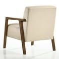 thumbnail image 4 of Omax Decor Fletcher Solid Wood & Fabric Upholstered Lounge Accent Chair in Beige, 4 of 7