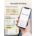 thumbnail image 4 of Máquina etiquetadora Makeid con cinta - Compatible con cinta impermeable de 9/12/16 mm, etiquetadora portátil y recargable con cortador incorporado, impresora de etiquetas inalámbrica compatible con d, 4 of 5