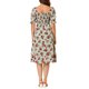 thumbnail image 3 of Vestido Midi Floral con Cuello Cuadrado y Mangas Cortas Abullonadas INSPIRE CHIC para Mujeres Primavera Verano Verde XL, 3 of 7
