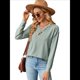 thumbnail image 2 of Blusas de Larga con Cuello en V para Mujer, Blusas Casuales Tipo Jersey, Blusas Holgadas y Elegantes, Blusas Tipo Túnica para Otoño. Verde Oscuro XL, 2 of 10