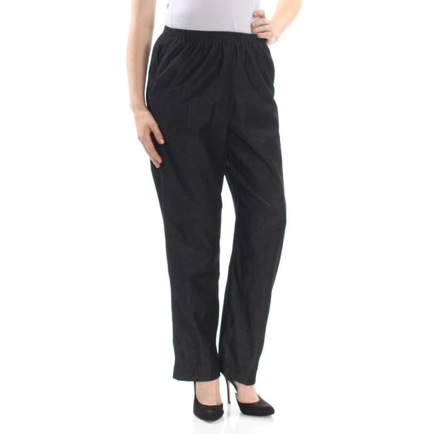 Alfred Dunner - ALFRED DUNNER Womens Black Classics Pull On Pants Size ...