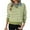 Sweater - Mint Green, variant on Maqroz Womens Casual Sweaters Long Sleeve Turndown Sweater Fashion Color Block Patchwork Pullover Cute Stripes Pullovers Lightweight Two In One Top