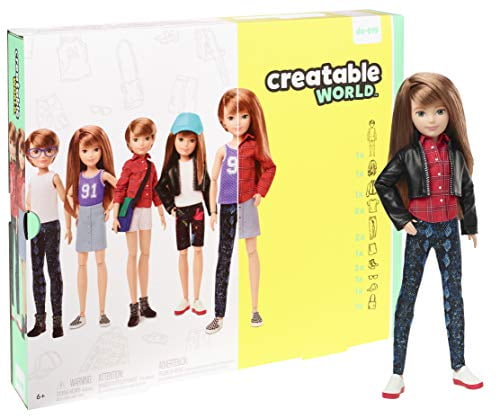 Creatable World Deluxe Character Kit Customizable Doll, Copper Straight Hair