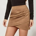 thumbnail image 3 of ZZwxWA Womens Mini Skirt High Waisted Summer Fitted Party Casual Fashion Zip Up Short Spandex Spring Pleated, 3 of 6
