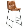 thumbnail image 2 of Set of 2 Aleco Beige Fabric Bar Stool with Metal Nail Head Accents, 2 of 9