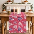 thumbnail image 4 of Valentine's Day Cotton Linen Table Runner for Dining Kitchen, Pink Purple Love Romantic Heart Wedding Outdoor Party Tablerunners Decoration, Dresser Scarf Coffee Tablecloth Runners 13x70 Inches, 4 of 9