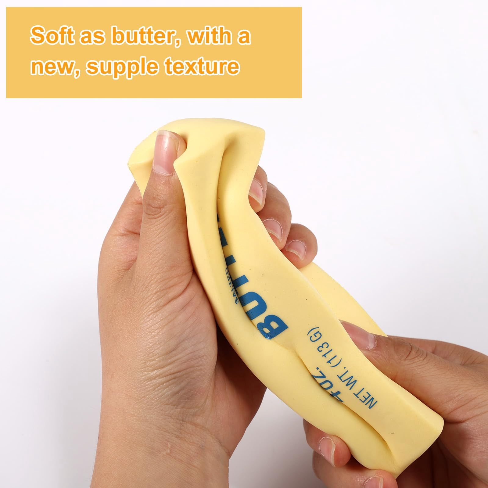 1pcs Squeeze Butter Squishy Massage ball, PU Material Butter Stick Slow Rising Squeeze Food Fidget Massage ball for Office School