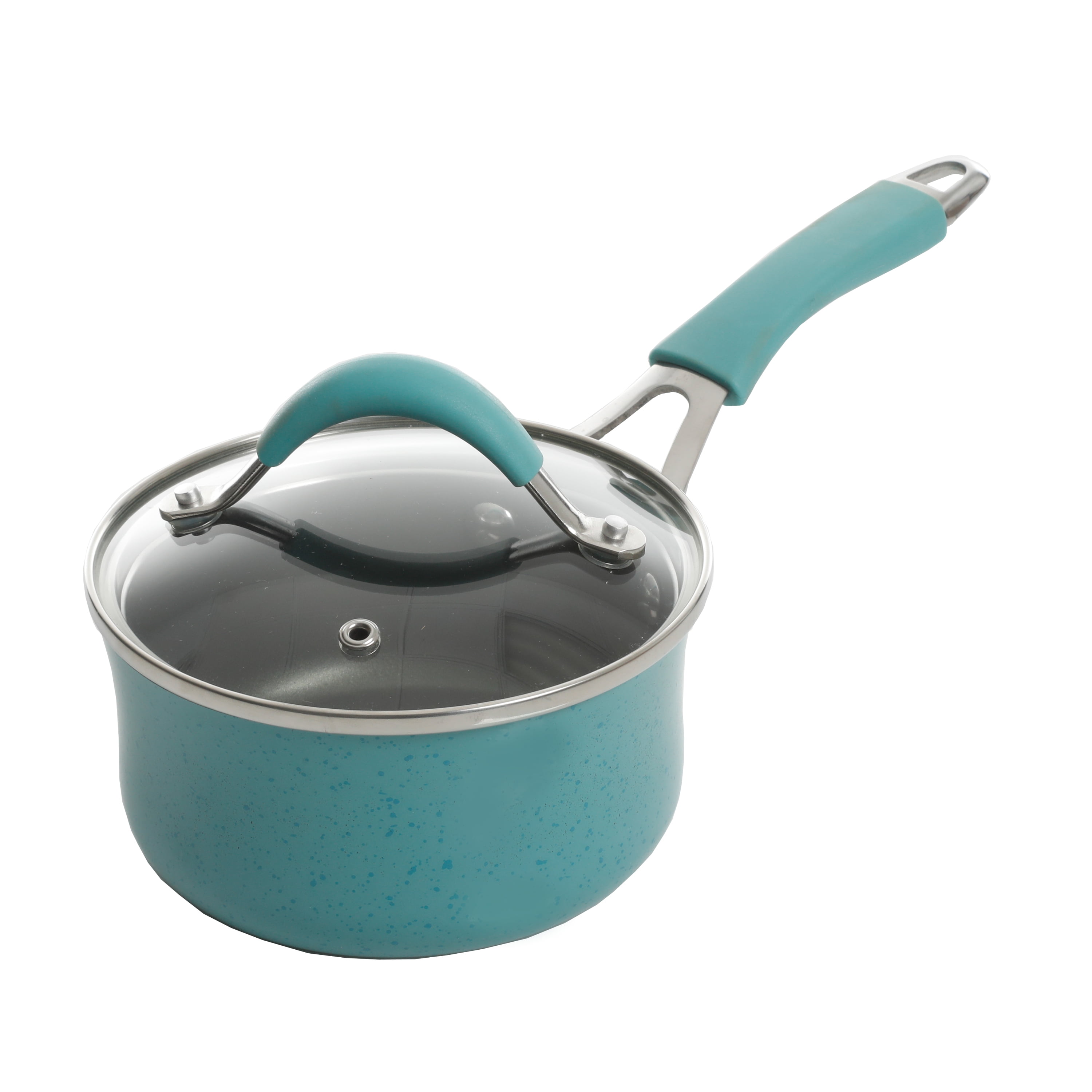 The Pioneer Woman Frontier Speckle 18-Piece Aluminum Cookware Set, Teal