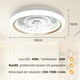 thumbnail image 5 of Aigostar Ventilador de Techo LED con Control Remoto y Temporizador, 19.7 Pulgadas, 6 Velocidades, Brillo Ajustable, Función de Inversión Reversible, Adecuado para Sala de Estar, Dormitorio y Cocina, 5 of 8