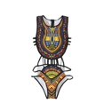 thumbnail image 3 of Women Summer Bathing Suit  Bohemia Pattern One-Piece Double Layers Bikini, 3 of 6