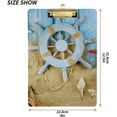thumbnail image 3 of FMSHPON Sea Shell Starfish Clipboard Hardboard Wood Nursing Clip Board and Pull for Standard A4 Letter 13x9 inches, 3 of 8