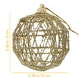 thumbnail image 4 of Gymnture christmas 6pcs Glitter Hollow Out Baubles Tree Hanging Pendant for Christmas Tree (Golden), 4 of 10