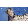 thumbnail image 2 of Day, Kellie 32x18 White Modern Wood Framed Museum Art Print Titled - Zebra Blue, 2 of 4