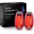thumbnail image 1 of 2pcs Led Flashing Light, Safety Light For School Bag Bike Light, Running Light For Joggers Night Work Red, 1 of 5