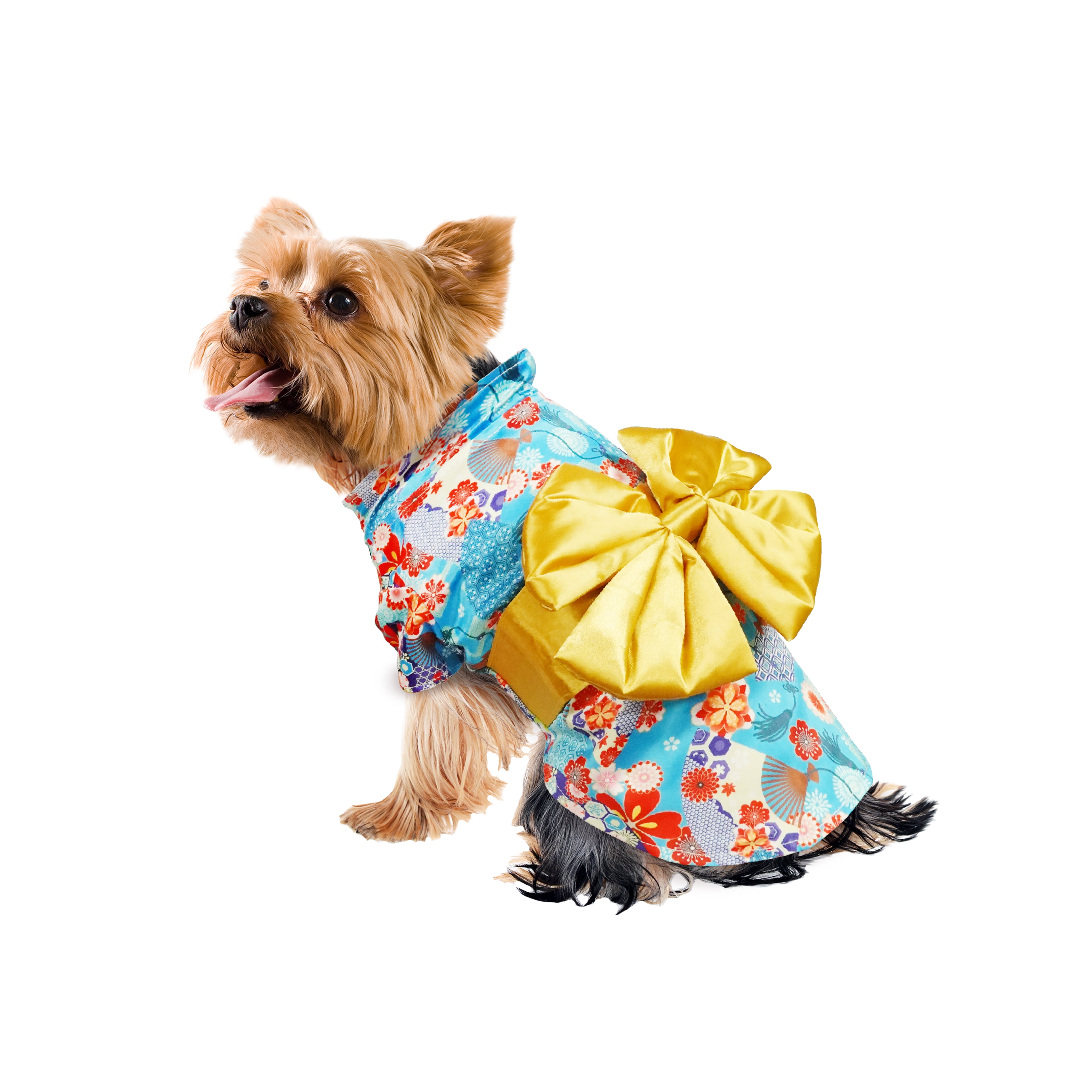 Best Furry Friends Costume for Dogs or Cats, Gold Kimono, Small
