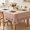 60" x 120" (Rectangular)-Rectangle, variant on Ton Farmhouse Striped Ruffle Tablecloth 60 Inch Round