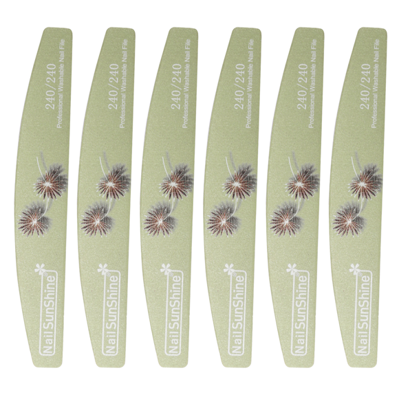 Limas y pulidores de uñas profesionales FloreceBien, limas acrílicas lavables de grano grueso de 100/120/150/180/240, limas de uñas para uñas de gel