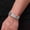 Silver 7 inches, variant on Men Geometric Link Bracelet, Handmade Modern Out Jewelry Accessories for Men Silver 6.5 inches