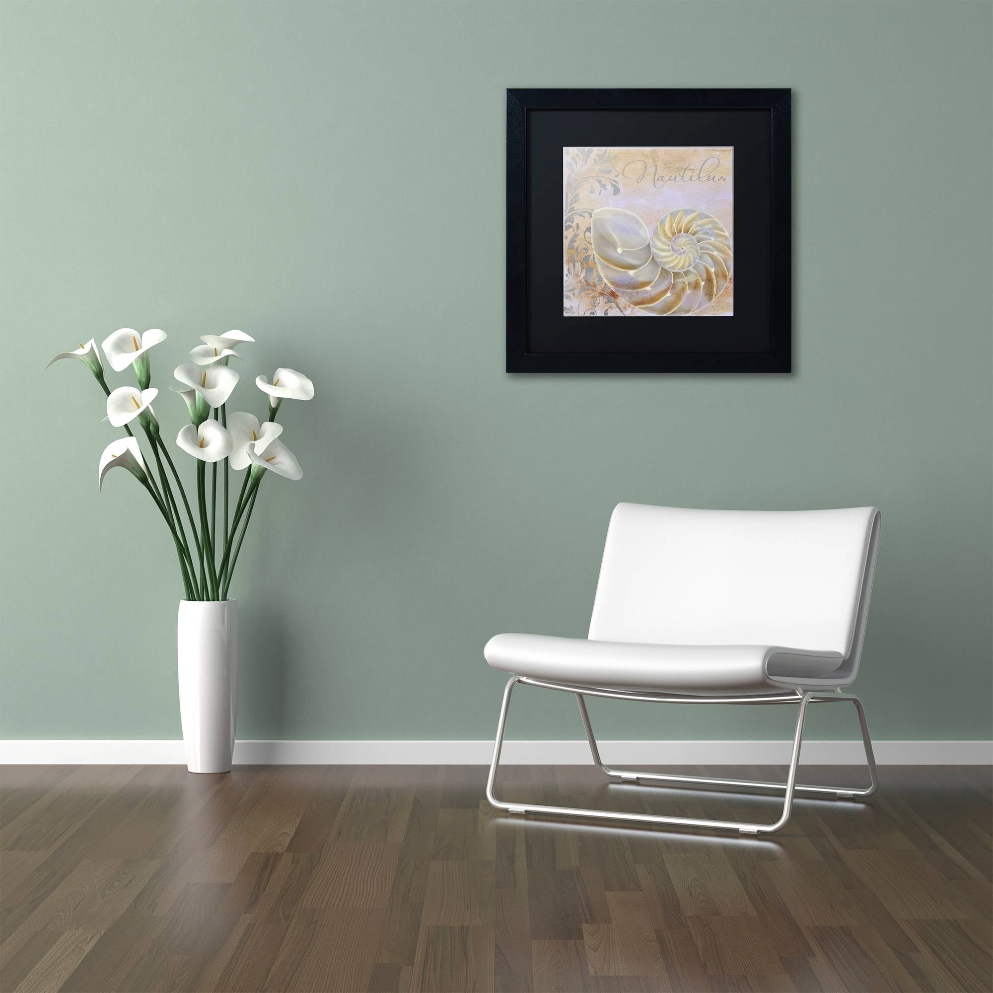 Trademark Fine Art "Painted Sea III" Canvas Art by Color Bakery Black Matte, Black Frame