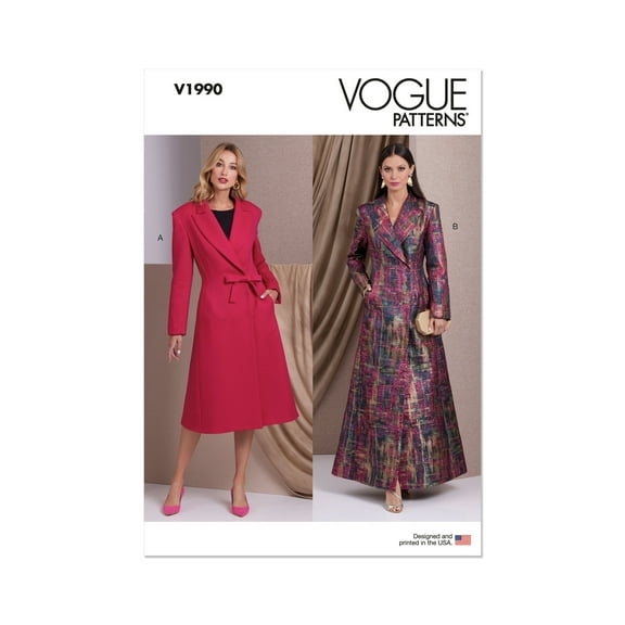 Vogue Sewing Pattern 1990 - Misses' Coats, Size: Y5 (18-20-22-24-26)