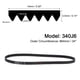 thumbnail image 2 of Correa V estriada 340J6 PJ 6 costillas 34" de longitud, 0.55" de ancho, correa EPDM Poly V, 2 of 5